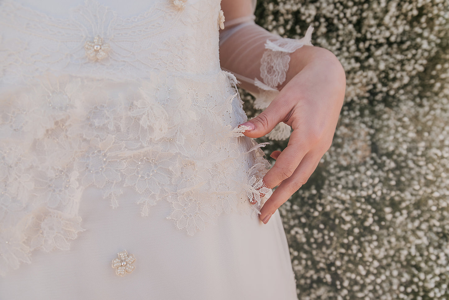 Primula in Flore - Abito da Sposa realizzato a mano